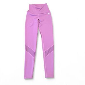 Running Bare purple nylon & elastane leggings with mesh panels, size 2/4